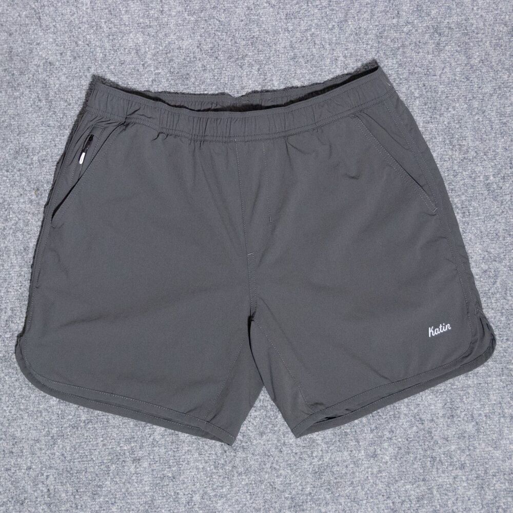 Katin OTG Rover Short Black Wash Gray Men's Large Performance Stretch Lined Gym